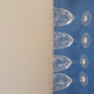 Crystal drinkware. Set of four glasses.